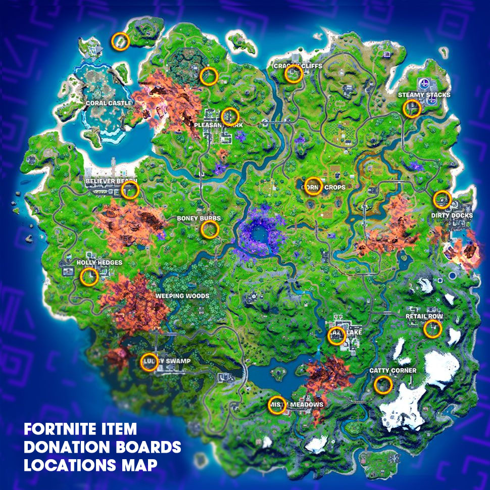 Fortnite Item Donation Boards Locations Guide The West News