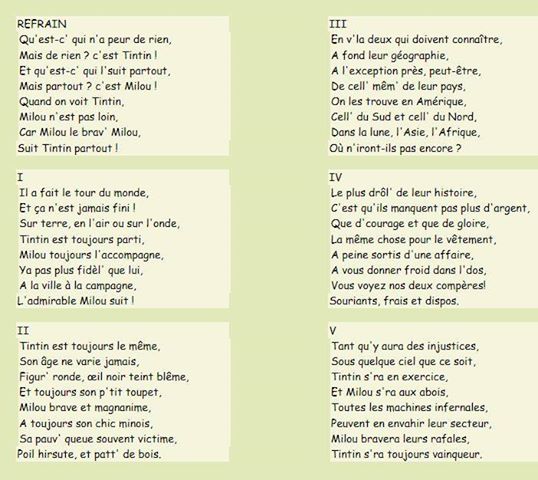 La Chanson De Tintin 1938 Et Celles De Martin Circus Et Chantal Goya Tintinomania