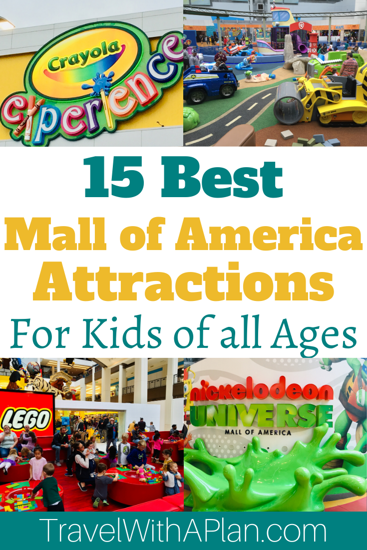 Top U.S. family travel blog, Travel With A Plan, shares the Top 15 list of the Best Attractions for Kids of all Ages at the Mall of America in Bloomington, MN! #mallofamericaattractions #mallofamericazipline #mallofamericatrips #mallofamericahotels #vacationmallofamerica #triptomallofamerica #mallofamericatrip #mallofamericatips #bestmallforkids #thingstodoatmallofamerica #mallofamericaattractionsforkids