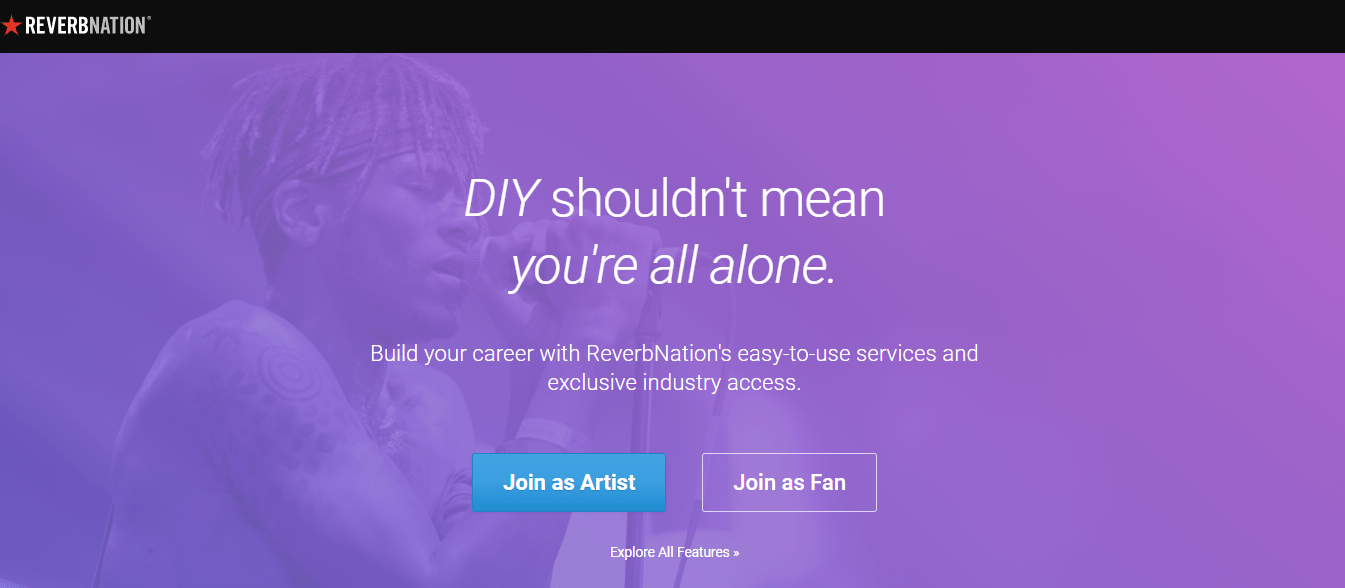 Screenshot of ReverbNation