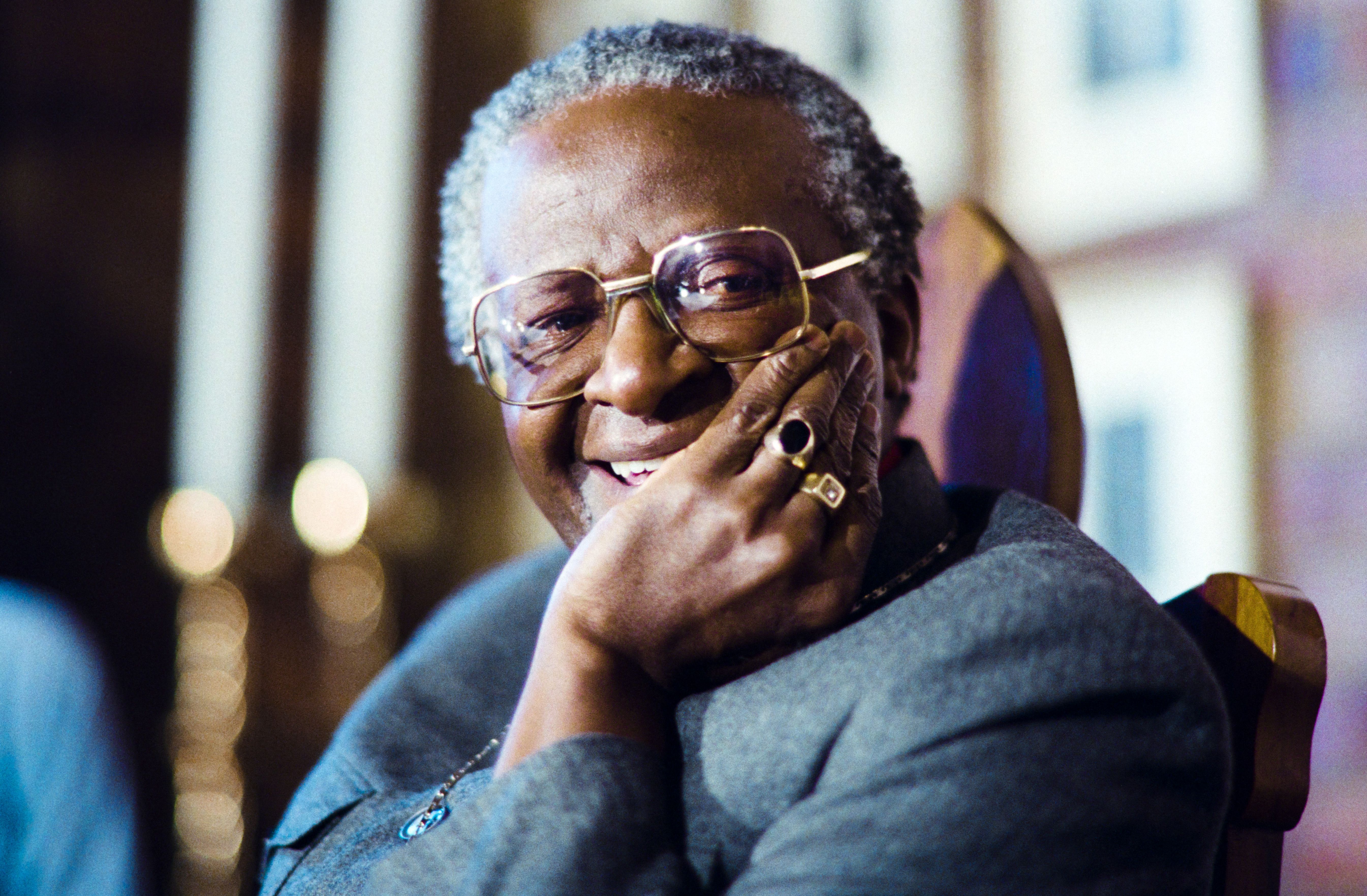 Desmond Tutu smiles