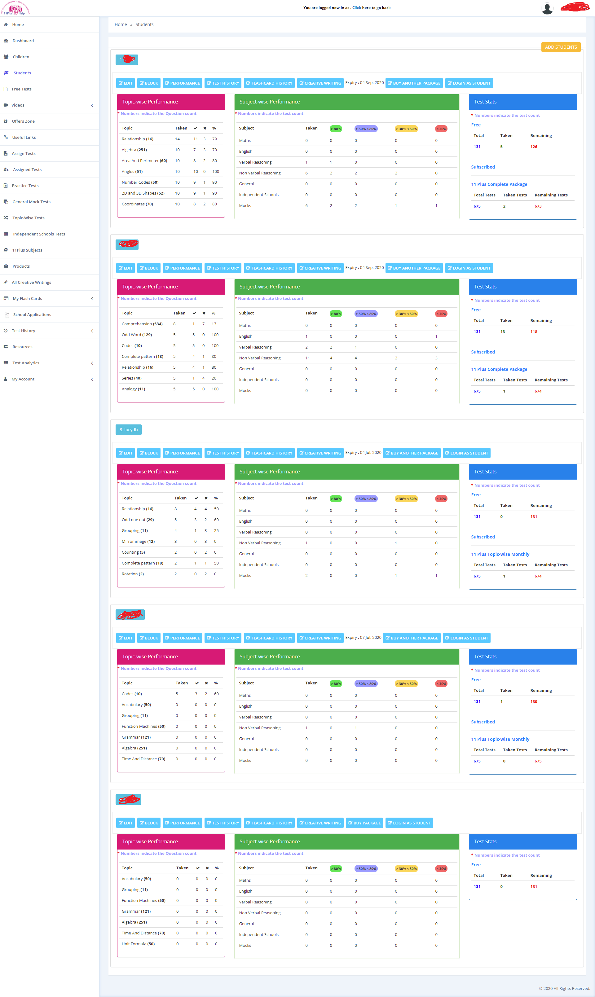 11 Plus Performance Report Dashboard Best 11 Plus Online Practice Exams 11 Free Tests Independent Schools Cem Csse Gl Assessment Creative Writing 11 Plus Forum Mock Exams 11plus E Help 11plusehelp Co Uk
