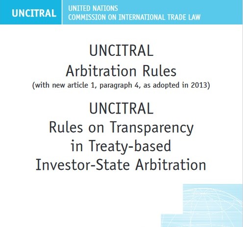 Uncitral Arbitration Rules With Amendments As Adopted In 2013 American Institute For International Commercial Arbitration