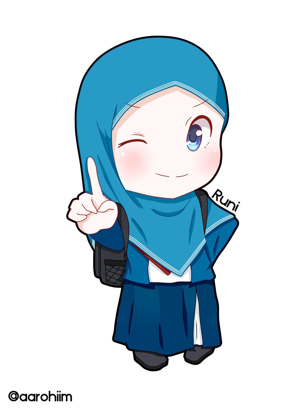 Gambar Kartun Anak Berhijab Lucu