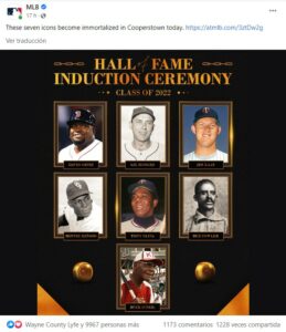 salón de la fama, minnie miñoso, tony oliva, béisbol