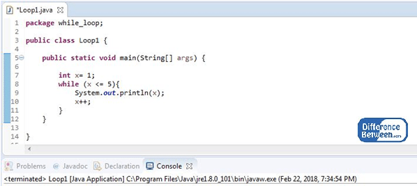 Difference Between while and do while loop