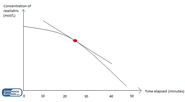 Difference Between Instantaneous Rate and Average Rate