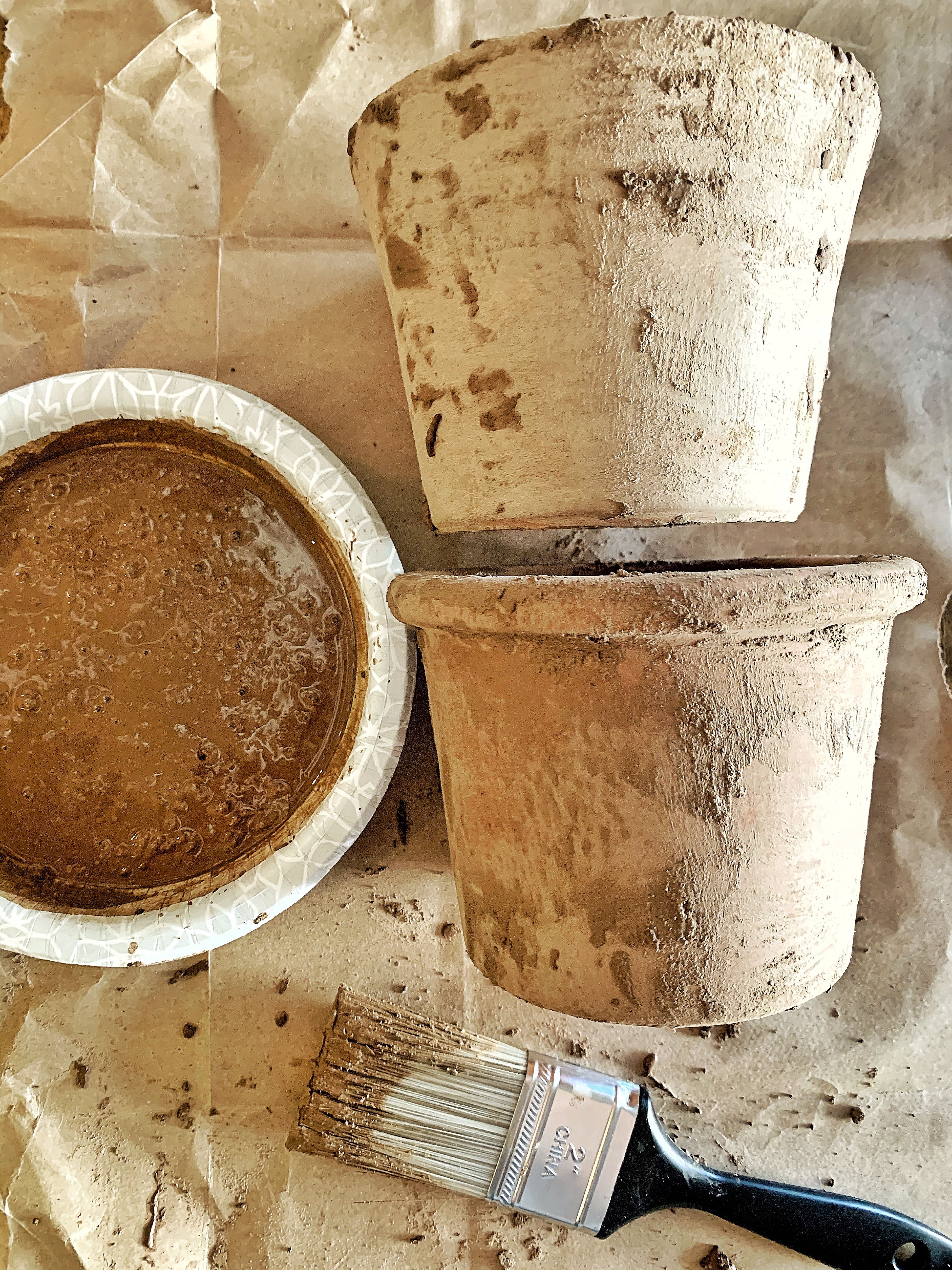 Aging Terra Cotta Pots