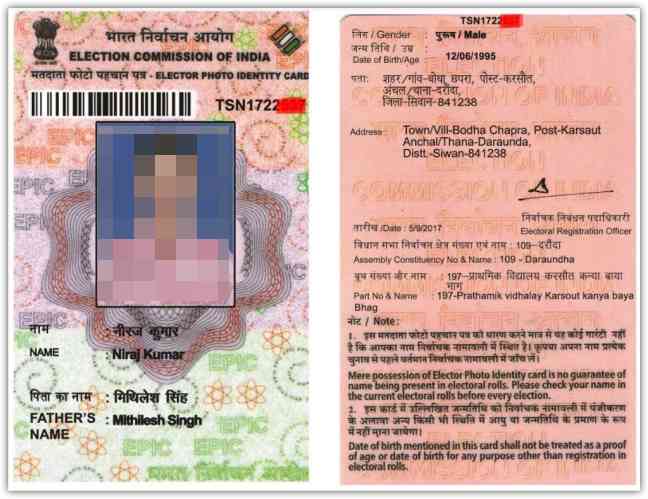 Voter ID Card Online Apply Bihar 2020