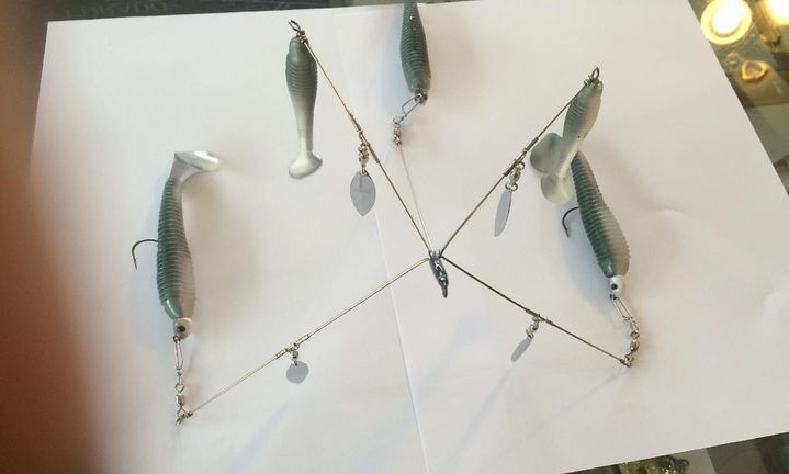 The Alabama rig is popular with Clear Lake fishermen. (Photo by Terry Knight)