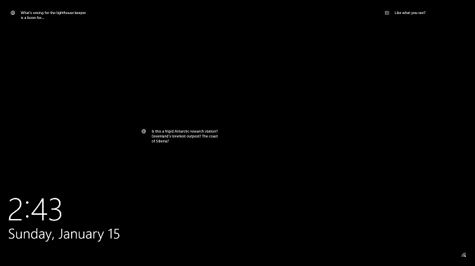 Lock Screen Error Black Wallpaper
