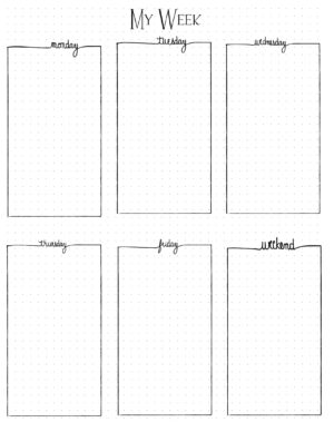 Bullet Journal Weekly Spread Ideas