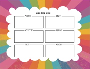 Weekly Calendar for Kids