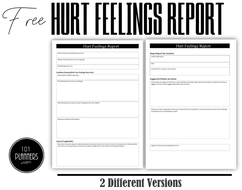 Hurt feelings report