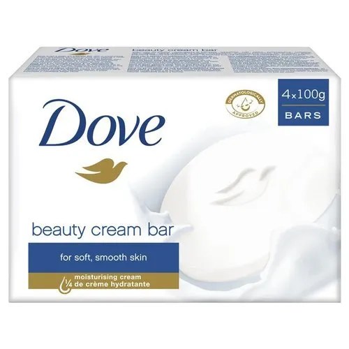 Dove Beauty Cream Soap Bar, Packaging Type Box, Packaging Size 4x100