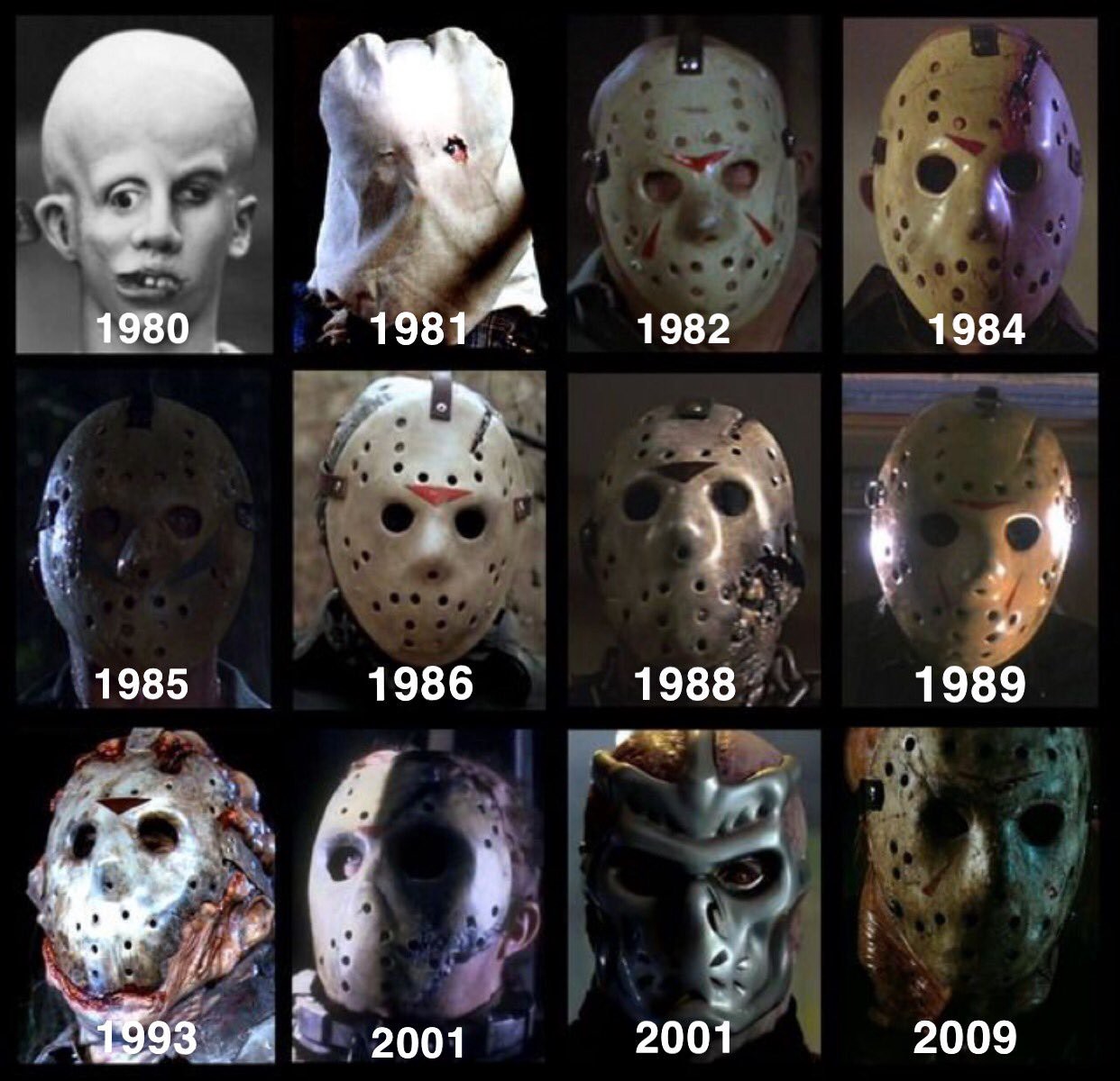 The Many Faces Of Jason Voorhees Horror Amino Gambaran