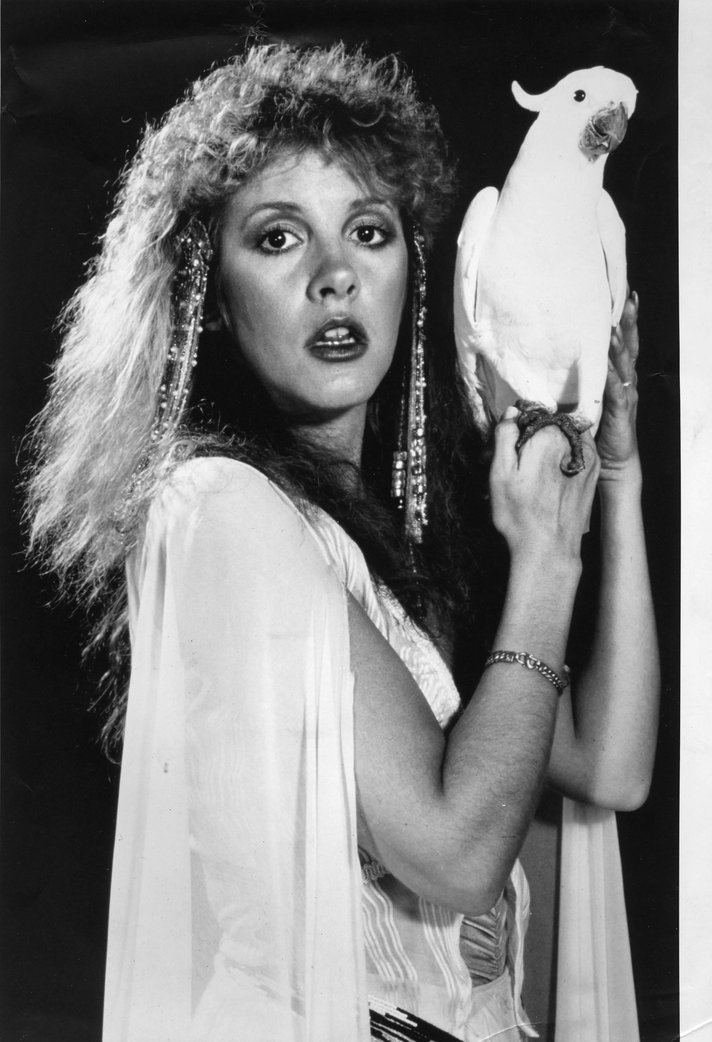 Unknown Stevie Nicks Holding a Cockatoo Vintage Original Photograph