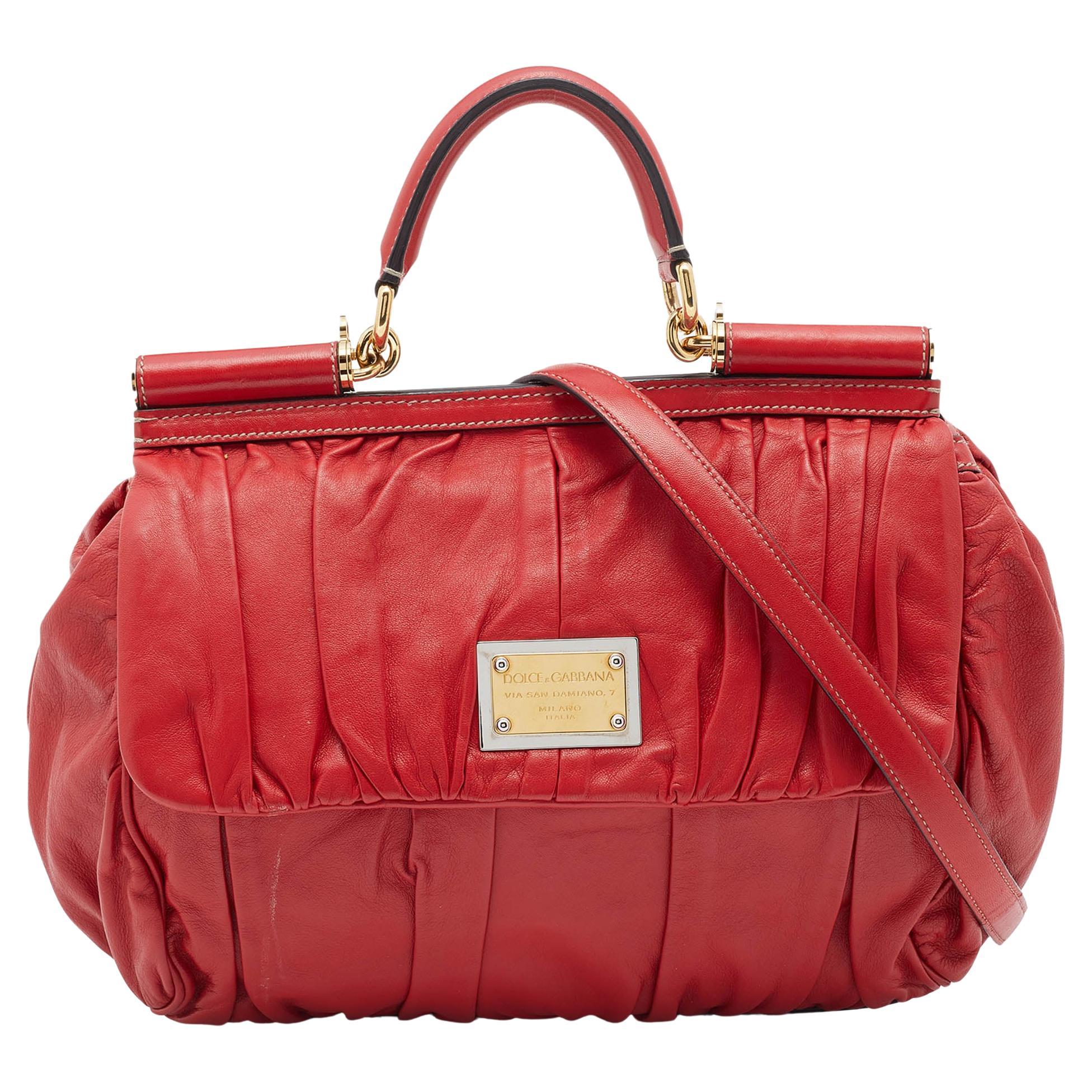 Dolce and Gabbana Red Suede Miss Sleek Crossbody Bag For Sale at 1stDibs dolce gabbana the one