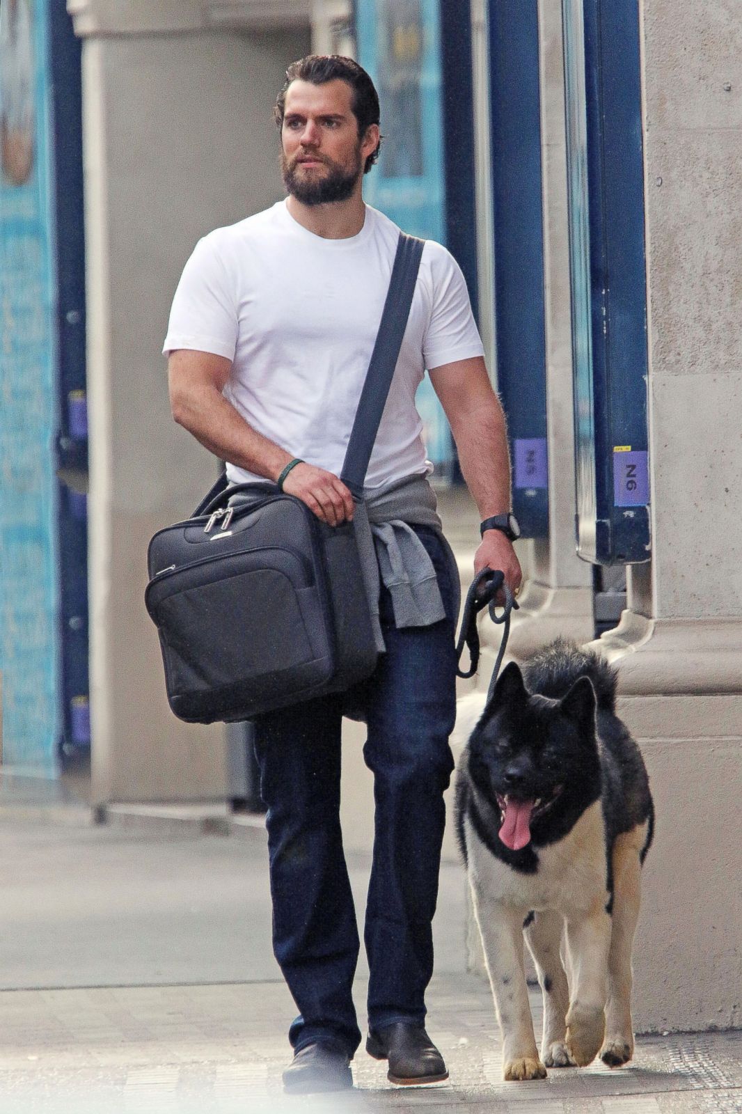 Henry Cavill Takes His Dog KalEl for a Walk Picture Celebs and Their