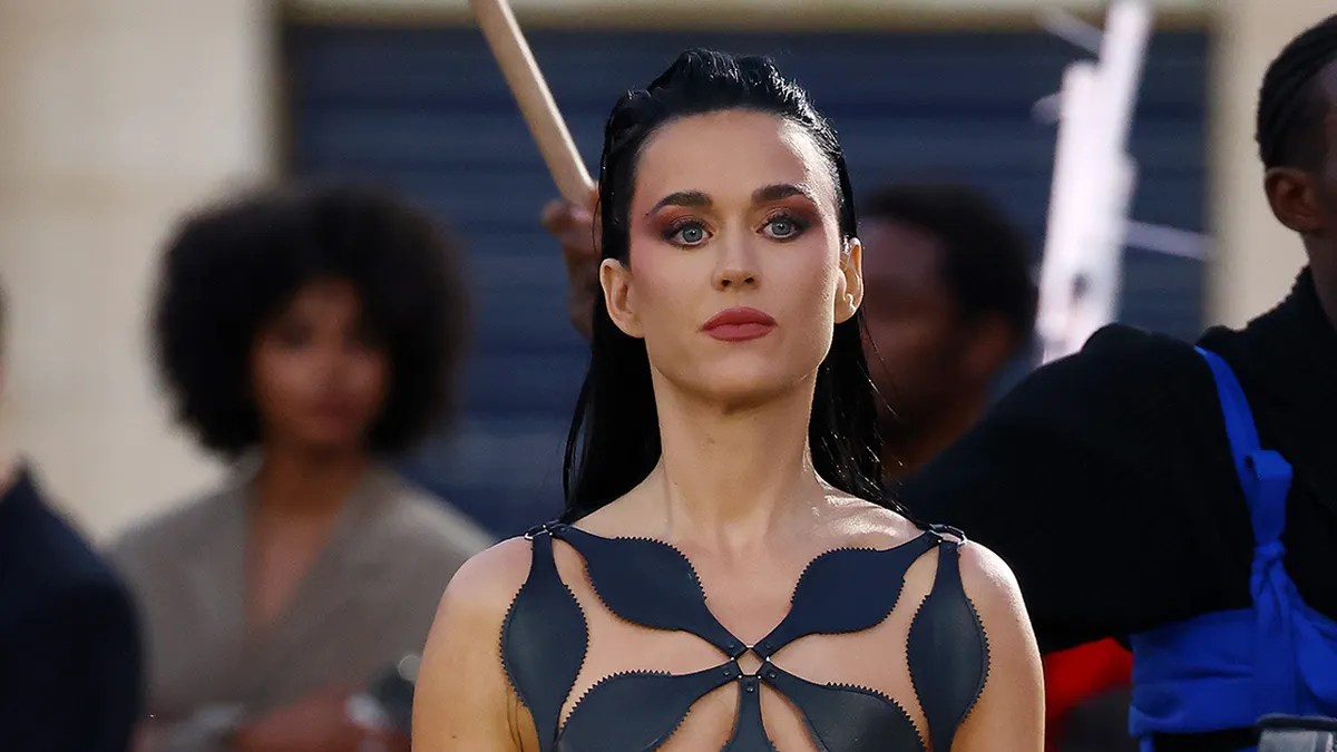 Katy Perry goes nearly naked wearing cutout black dress in Paris Fox
