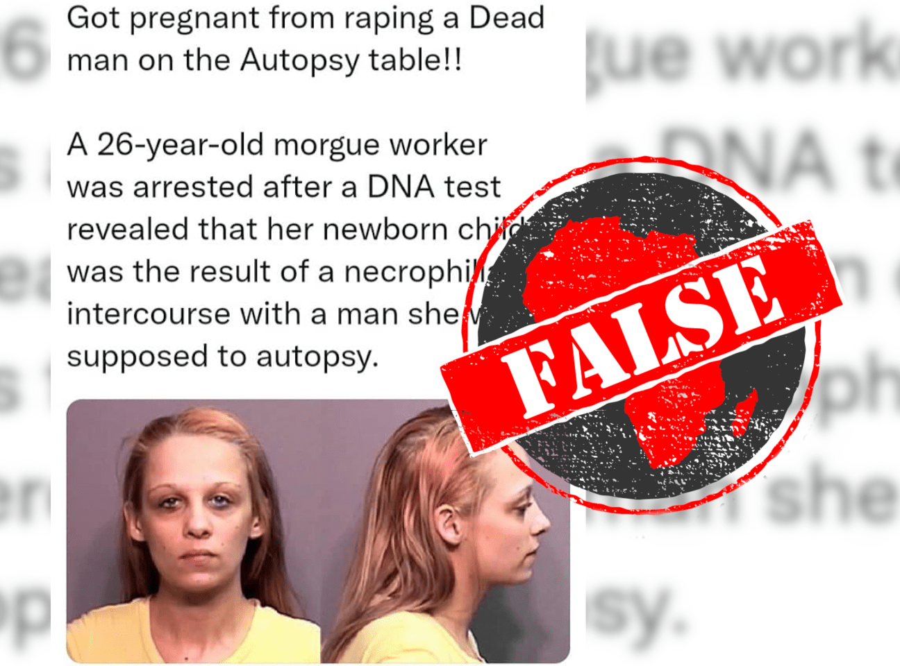 No, mortuary worker didn’t pregnant after raping dead man