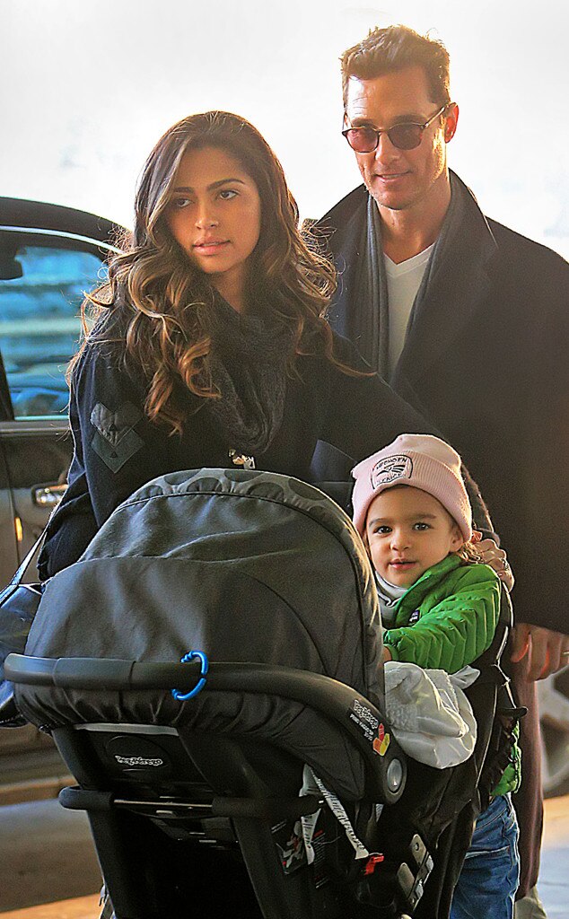 Matthew McConaughey, Camila Alves, Levi, Livingston & Vida from The Big