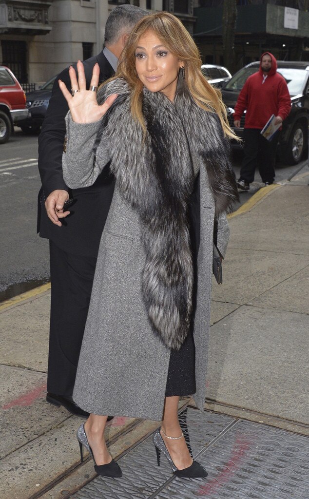 Jennifer Lopez from Celebs in Coats E! News