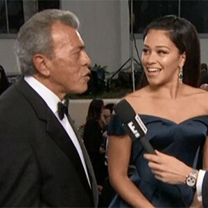 Gina Rodriguez Brings Dad to Golden Globes, Wears Dress