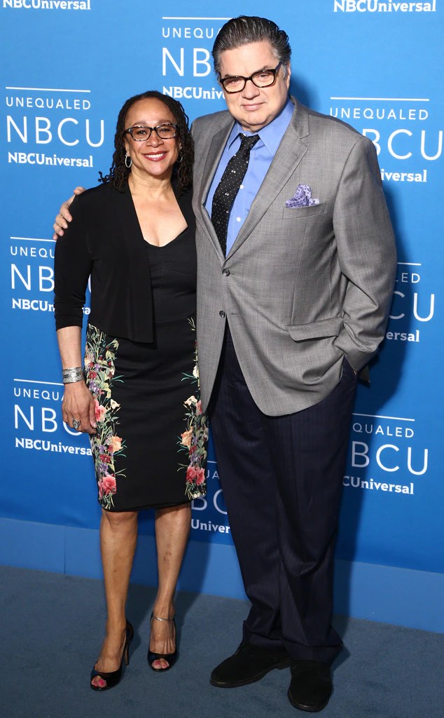 S. Epatha Merkerson & Oliver Platt from NBCUniversal Upfront 2017 Red