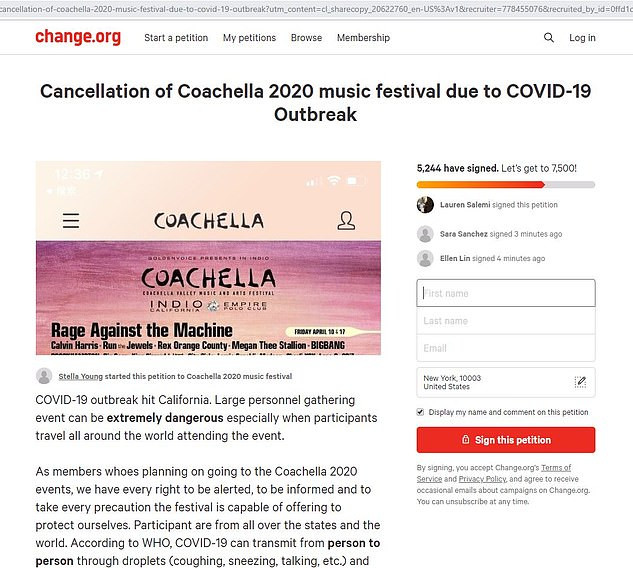 Coachella reportedly postponed until October after authorities in the area confirm three new cases of coronavirus