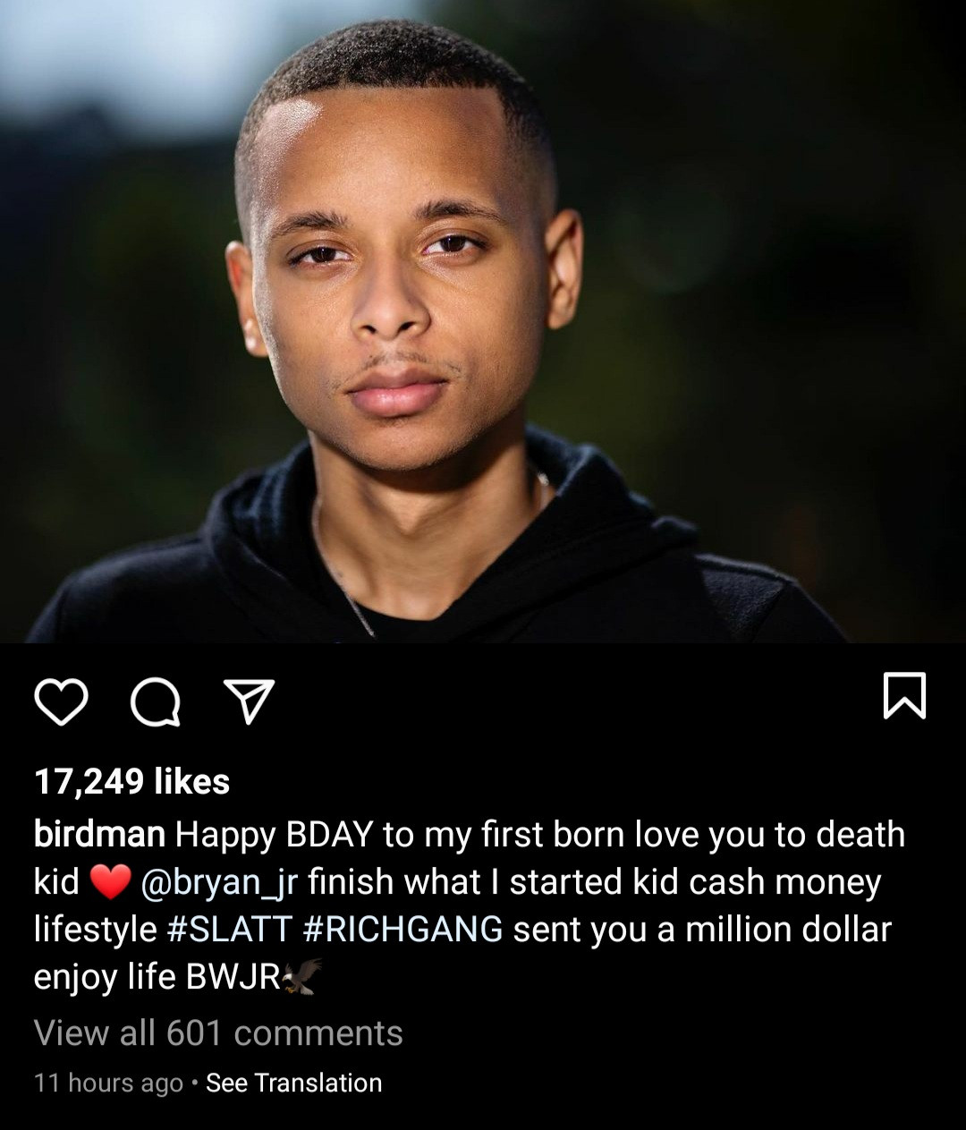 Birdman gifts his son Bryan Williams Jr. 1 million as a birthday gift