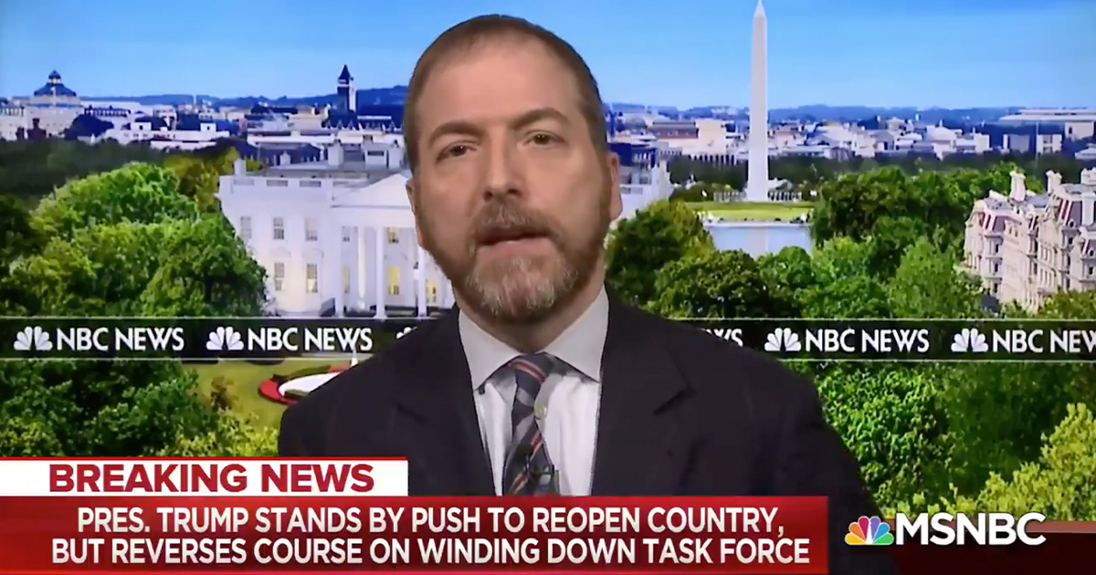 Chuck Todd Is Gov't Considering 'Surrendering' to Covid19?