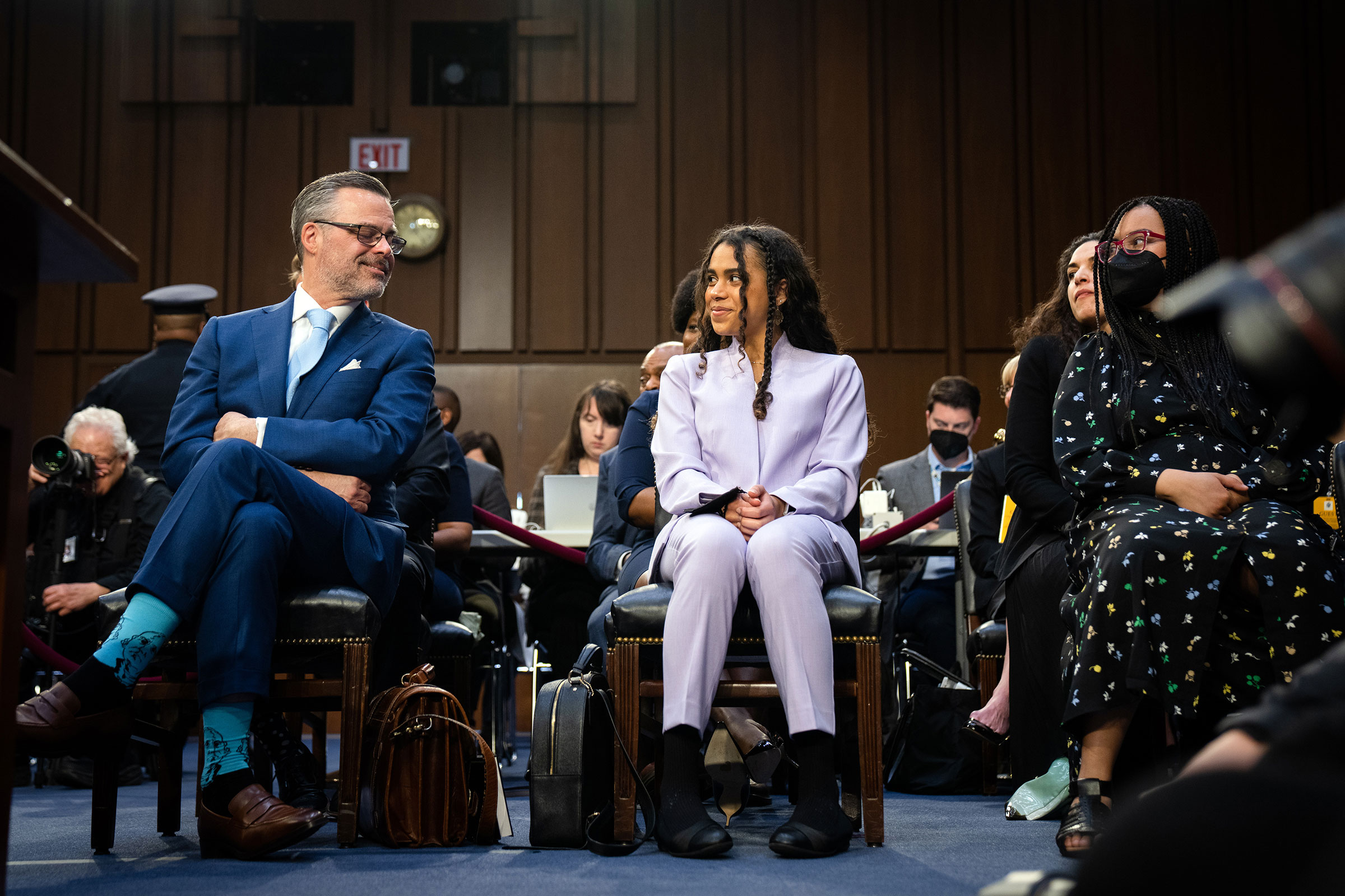 Photographs of Ketanji Brown Jackson's Family at Hearings Time