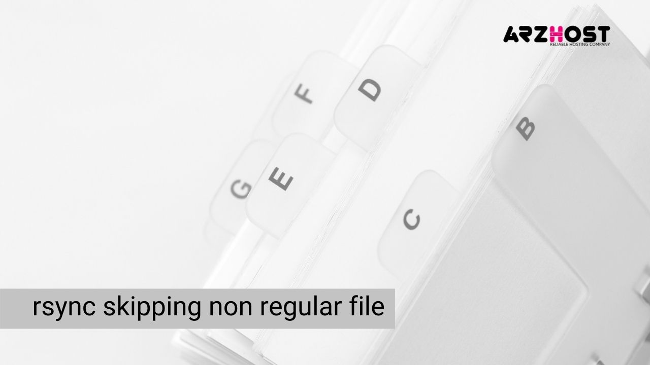 Rsync skipping non regular file