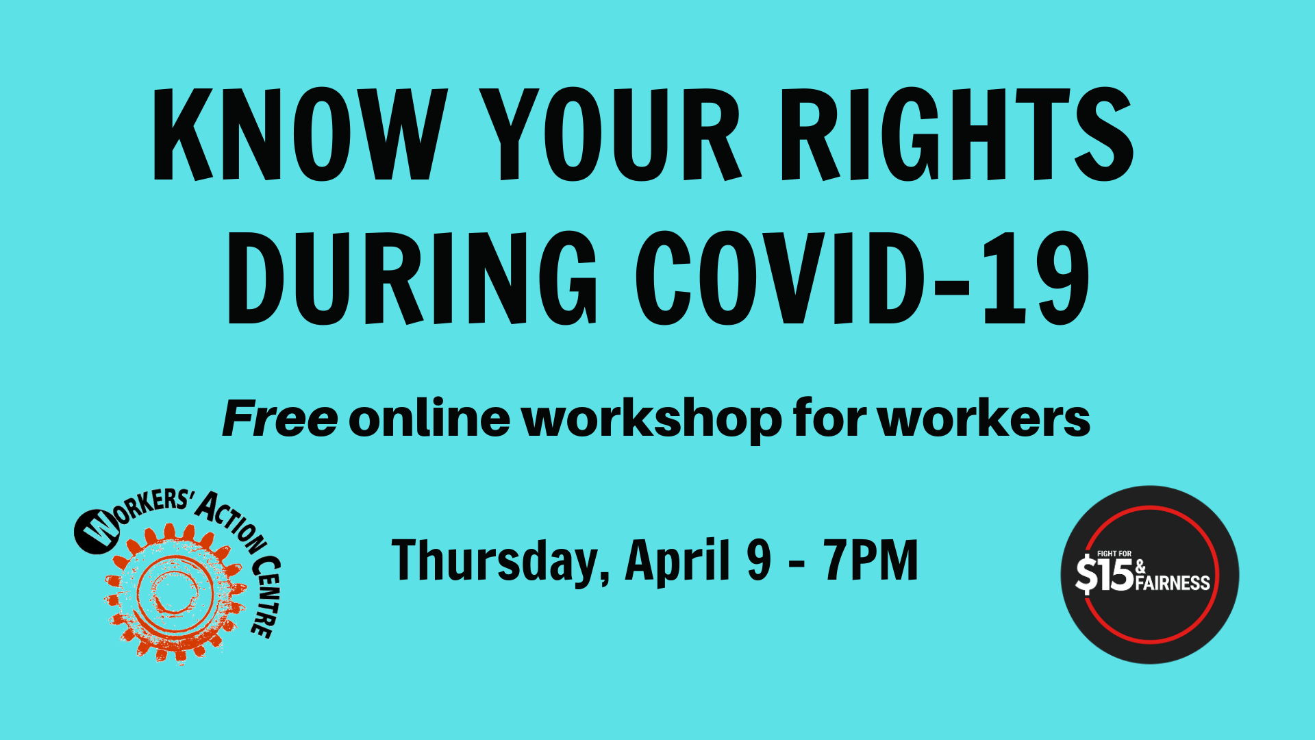 Informational webinar on workers' rights during COVID19 Fight for