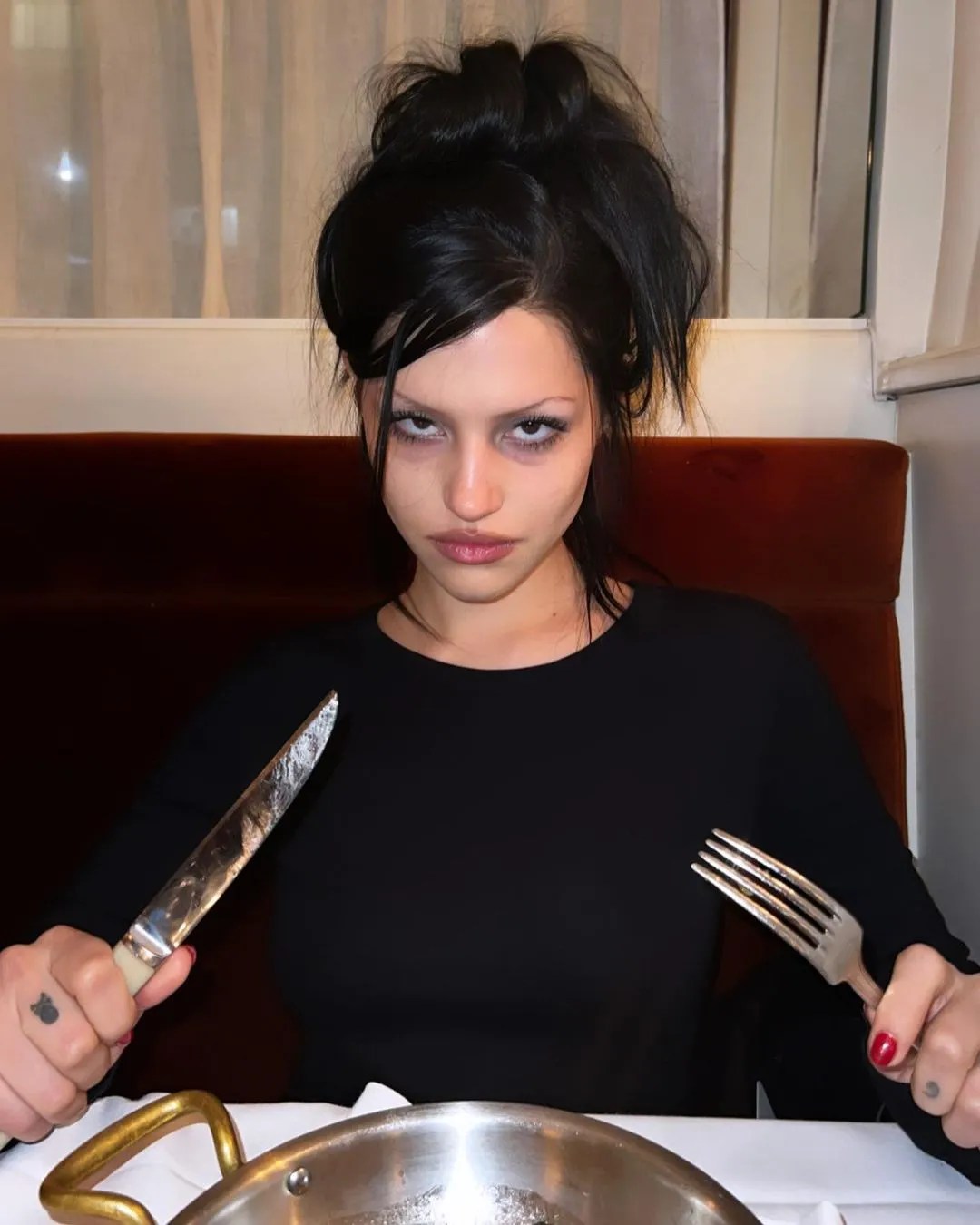Rising Model and Goth Girl Gabbriette Moonlights as an Instagram Chef