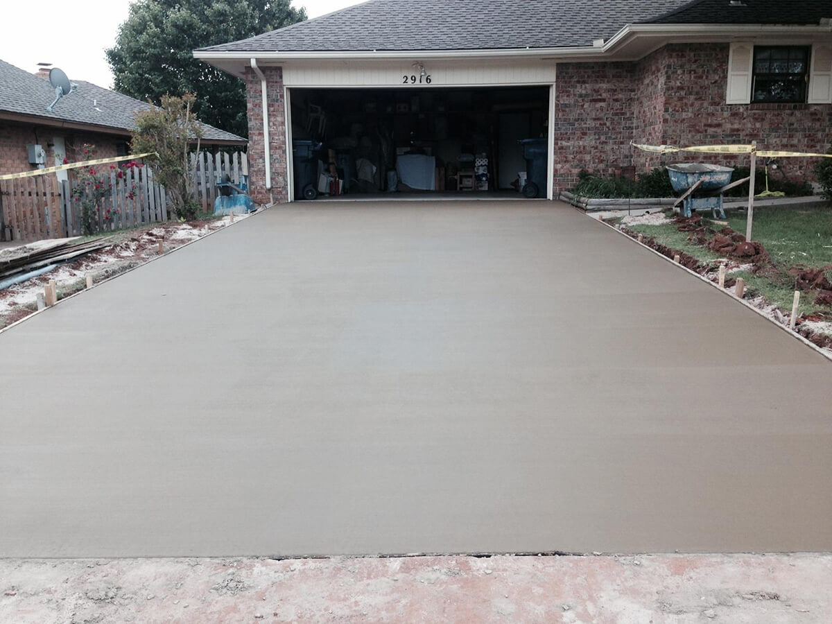 New Concrete Driveway Oklahoma City Bill's Custom Concrete