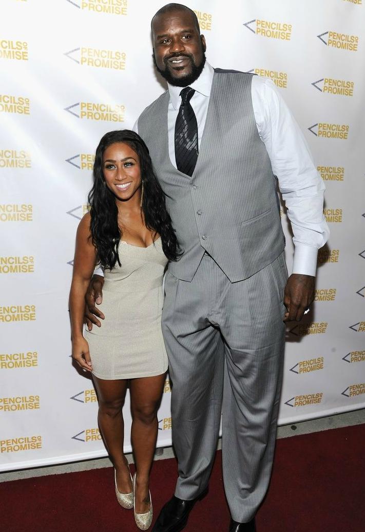 Shaq Wife Shaquille O'Neal and fiancée Nicole 'Hoopz' Alexander call