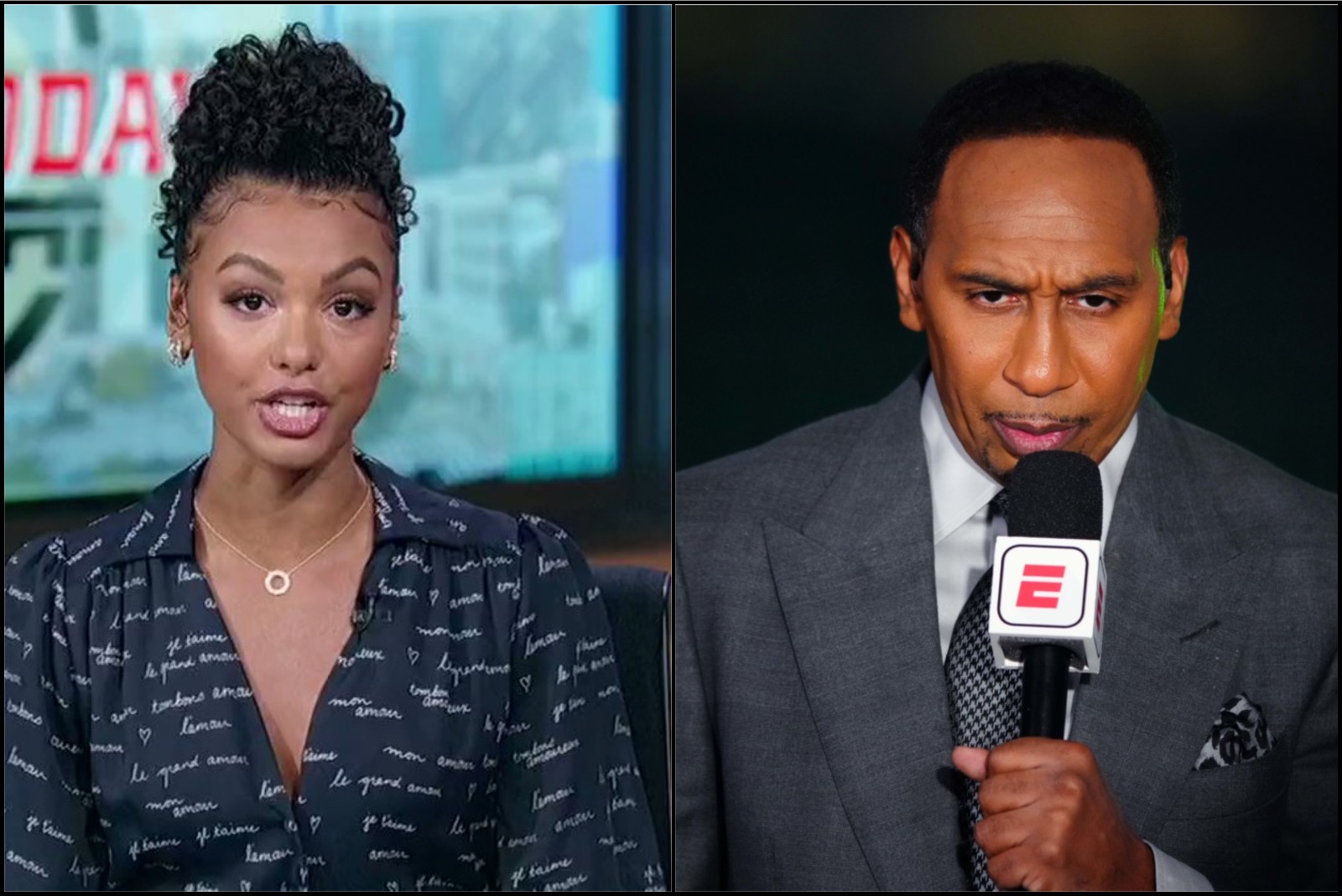 Stephen A. Smith Goes Off on Malika Andrews For Implying He's Blaming