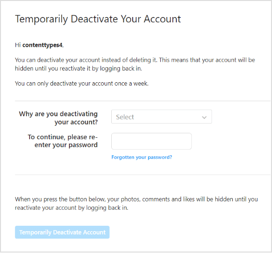 How To Deactivate Instagram Account?