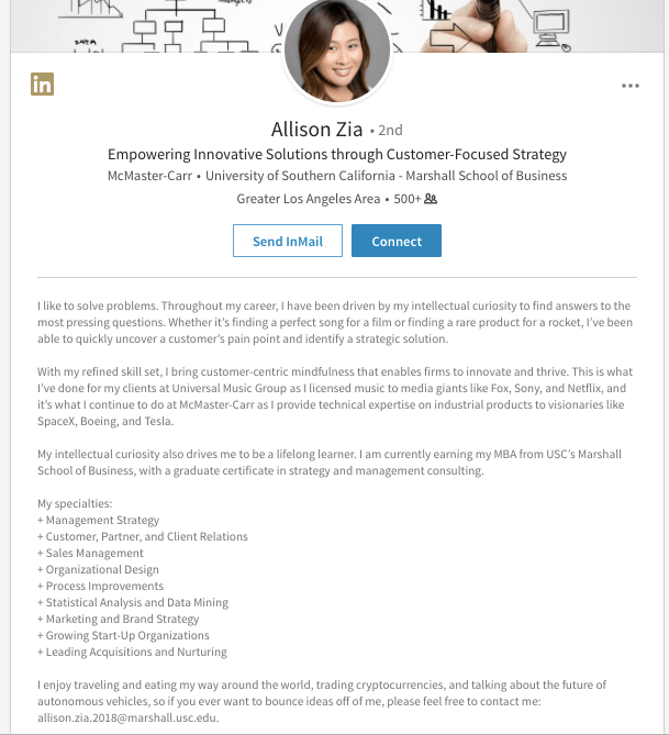 Graphic Designer Linkedin Profile Sample FerisGraphics