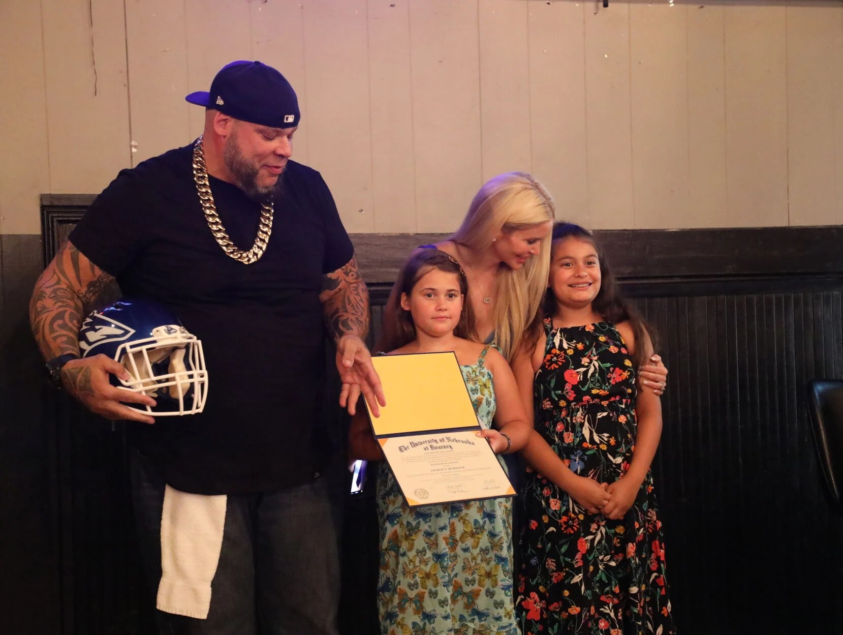 Fox News' 'Tyrus' presented UNK diploma at meetandgreet