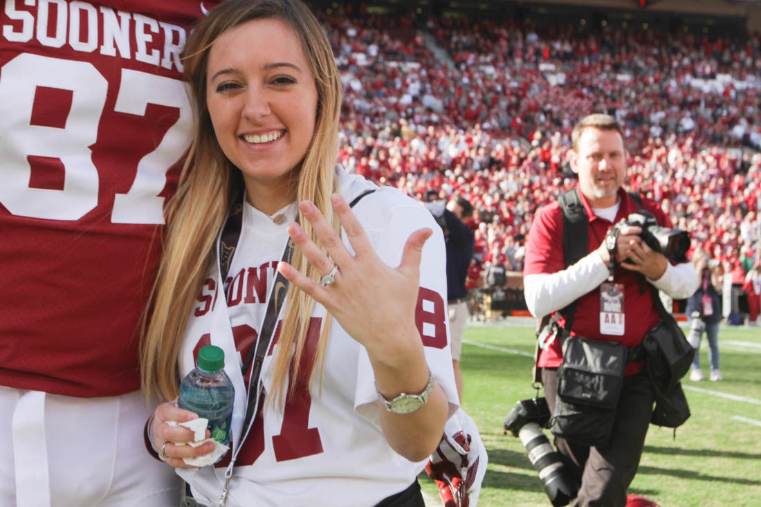 Oklahoma football DJ Ward proposes to girlfriend before Sooners' win
