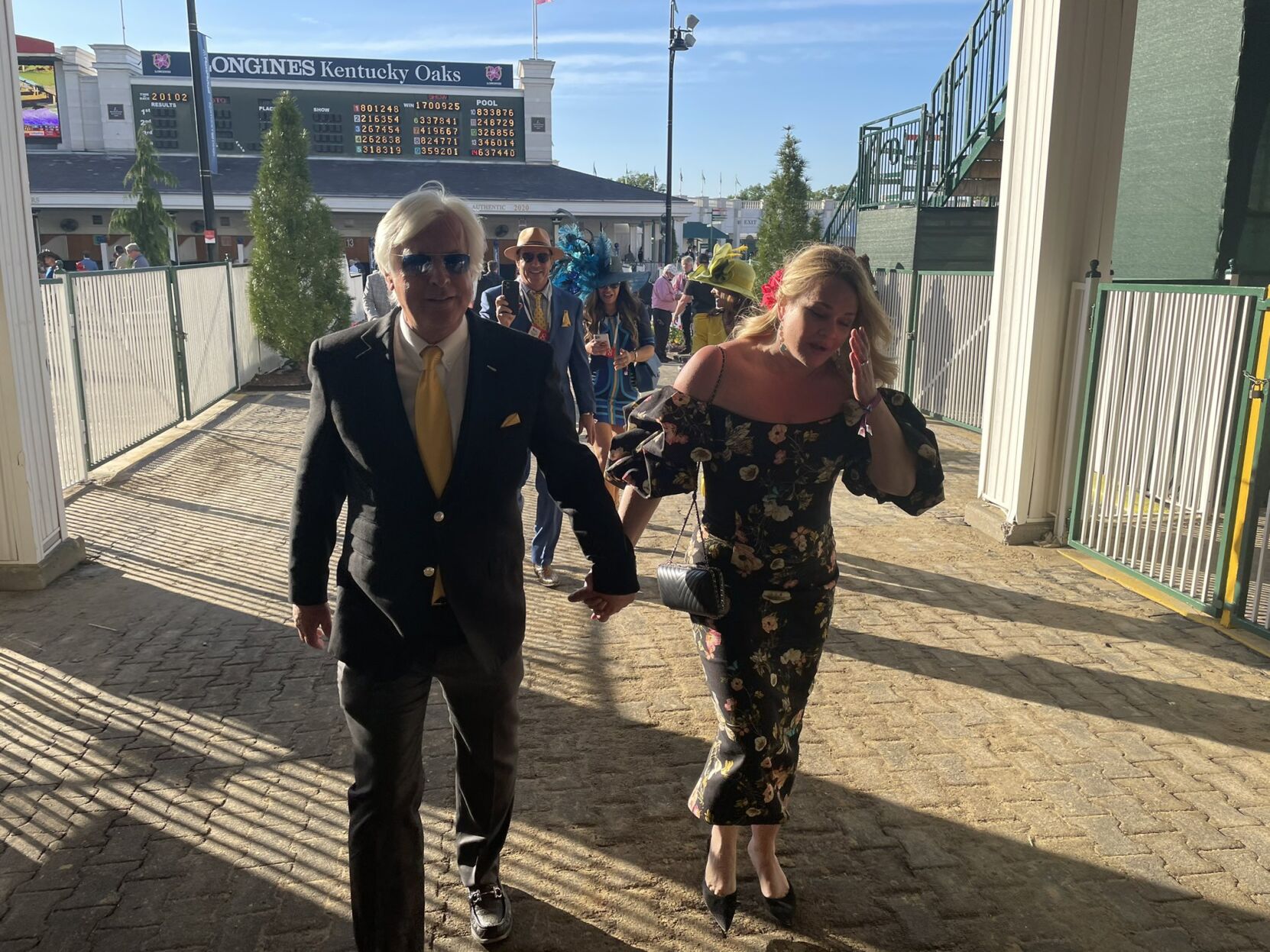 Bob Baffert and his wife, Jill, head to winner's circle after