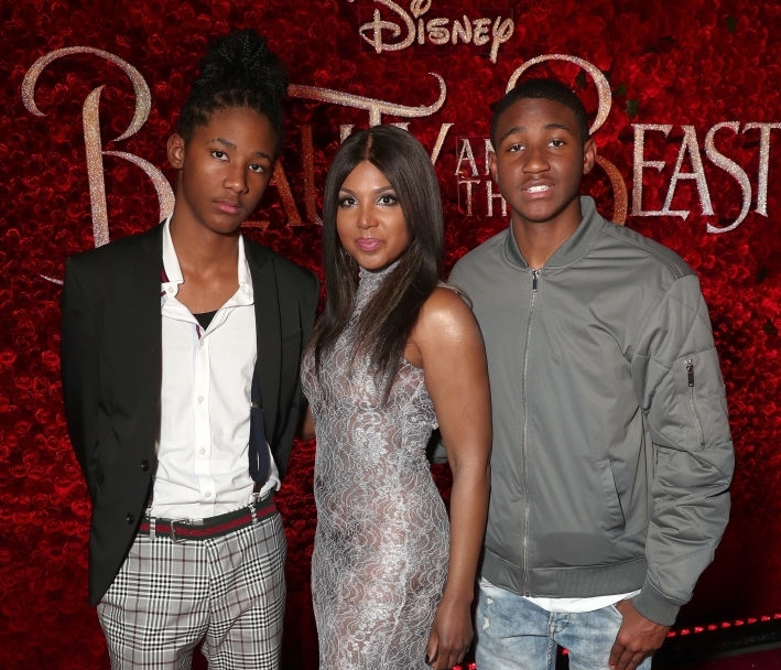 Soul singer turned reality star Toni Braxton and her family