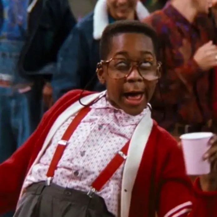 This is what our favorite child character Steve Urkel from "Family