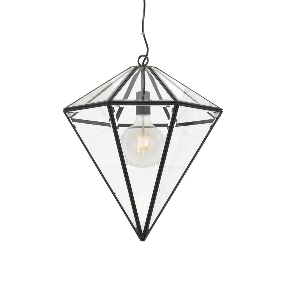 Talia 1 Light Pendant Small Black TALIA PE35BK Bright Lighting