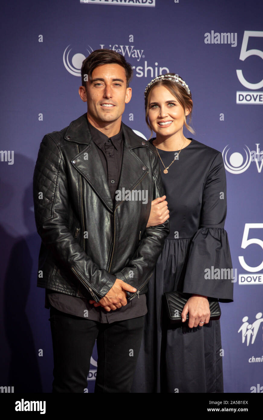 October 15, 2019, Nashville, Tennessee, USA Phil Wickham and his wife