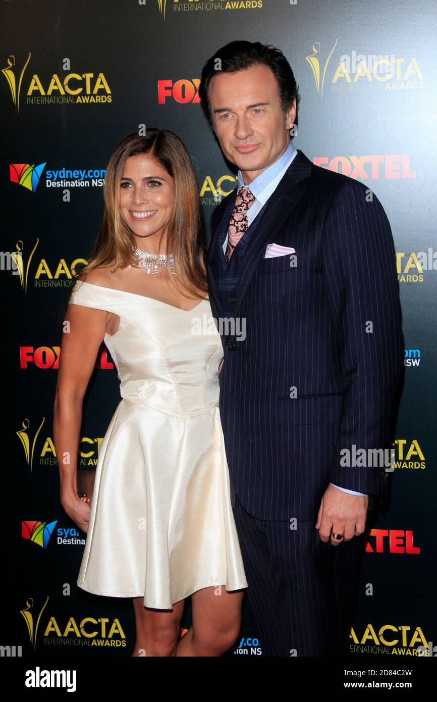 LOS ANGELES JAN 6 Kelly Paniagua, Julian McMahon at the 6th AACTA