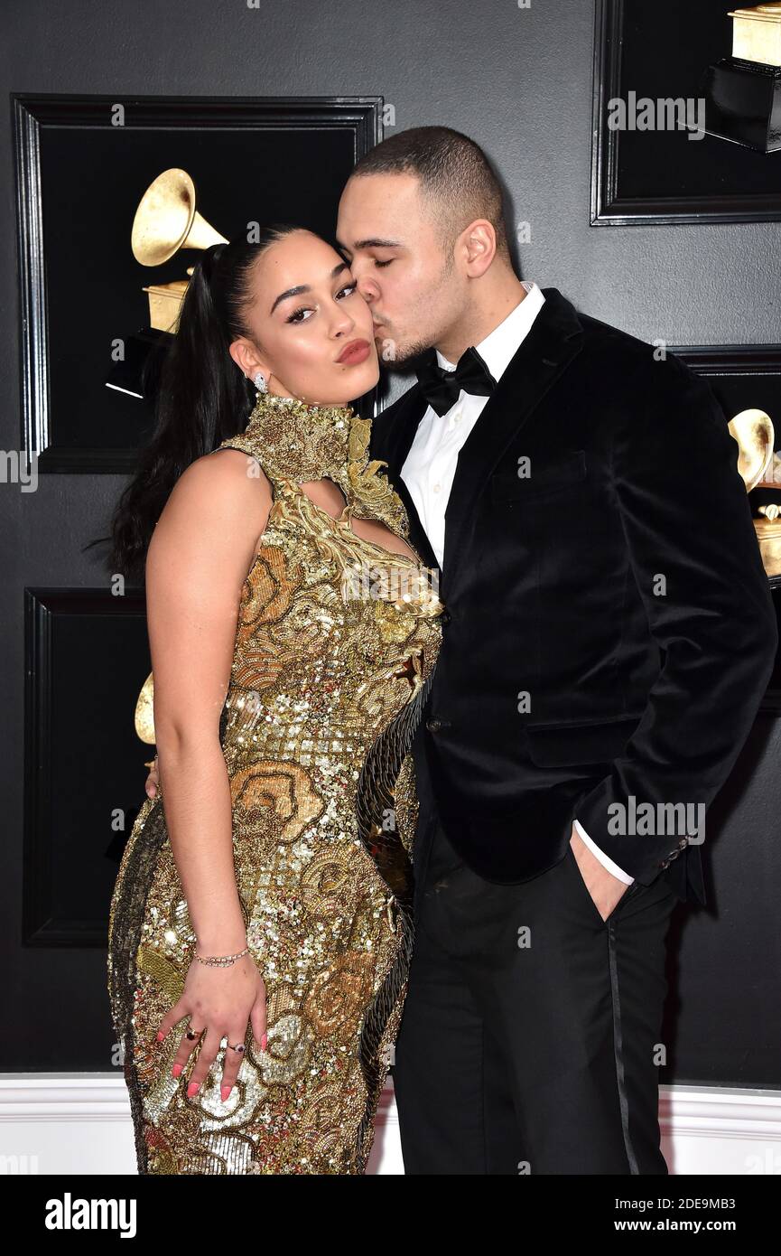Joel Compass and Jorja Smith attend the 61st Annual GRAMMY Awards at